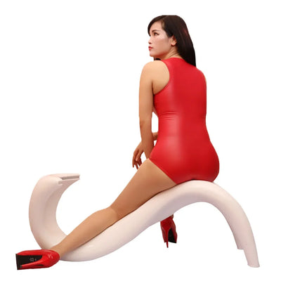Sleeveless Oil Gossy Faux Latex PU Leather Bodysuit Motorcycle Catsuit Women Tights Bodycon Bodies Shirts Tops Teddies Leotard