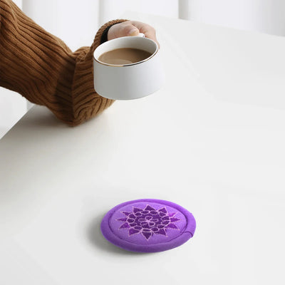 1Pc Embroidery Singing Bowl Cushion Tibetan Buddhism Craft Decoration For Hall Sound Bowl Pad Cotton Cloth Mat