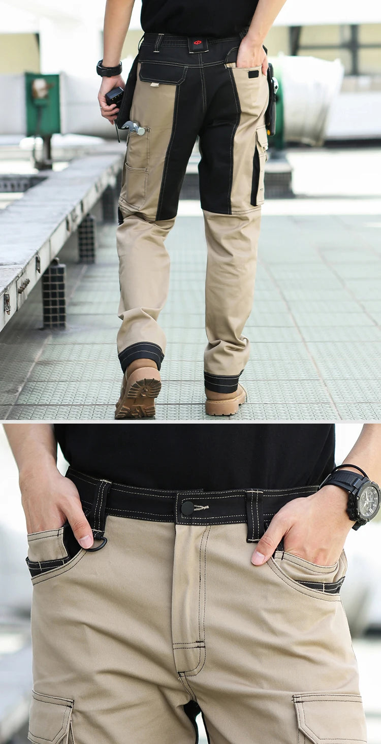 Work Pants For Men Multifunctional Work Trousers Workwear Pants With Reflective Tapes