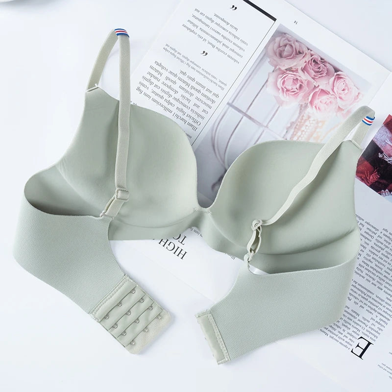 Summer Breathable Bra Women 3/4 Cup Bras Sexy Fashion Wireless Bralette Adjusted-straps Everyday Gathered Comfortable Lingerie