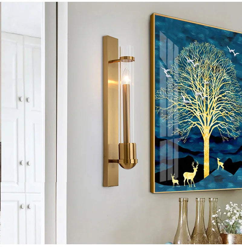 Luxury Home Decor Postmodern Light Creative Wall Lamp Living Room Decoration Bedroom Aisle Staircase Hotel Glass Indoor Lighting