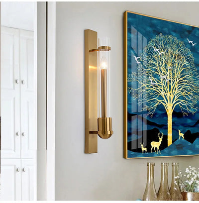 Luxury Home Decor Postmodern Light Creative Wall Lamp Living Room Decoration Bedroom Aisle Staircase Hotel Glass Indoor Lighting
