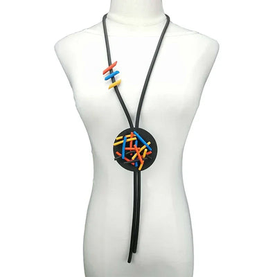 UKEBAY New Pendant Necklace Women Handmade Jewelry Rubber Necklaces Long Clothes Chain Statement Accessories Luxury Necklaces