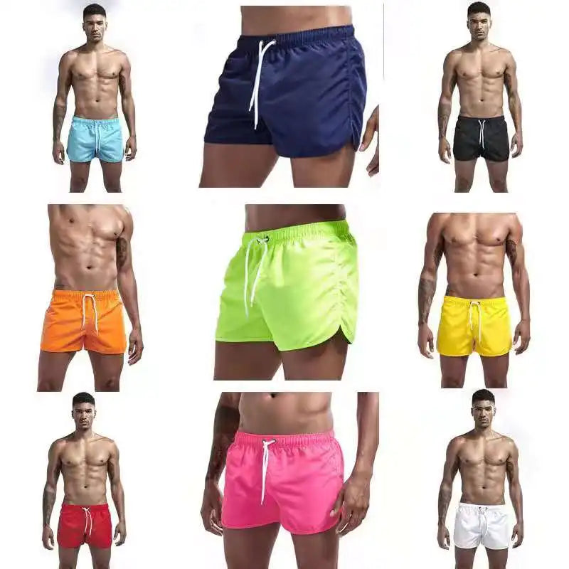 Summer Men's Swimwear Shorts Brand Beachwear Sexy Swim Trunks Men Swimsuit Low Waist Breathable Beach Wear Surf