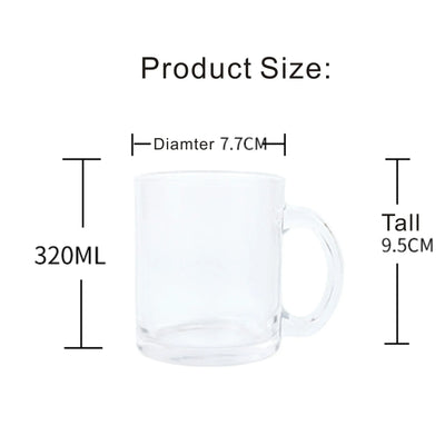 DIY Customized 320ML 11oz Glass Mug Personalized Mugs Coffee Milk Cup Creative Present Cute Gift Print Picture Photo LOGO Text