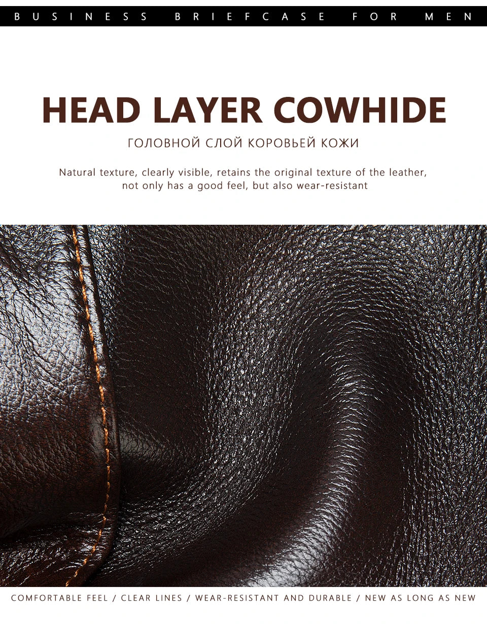 WESTAL Men's Briefcases Men's Bags Genuine Leather Lawyer/Office Bag Laptop Bag Men's Leather Briefcases Bag for Documents