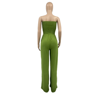 Summer Sexy Tube Top Wide-leg Jumpsuit Women Fashion Casual Loose Jumpsuit Women