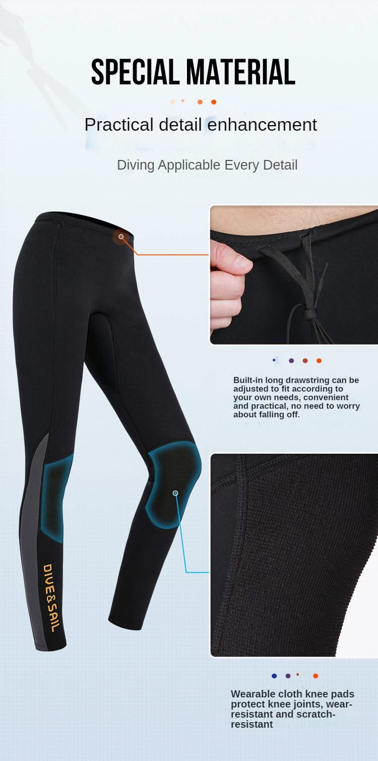 Wetsuit 3MM Neoprene Men Long Sleeve Split Wetsuit Warm Jacket Pants Plus Size Women Swimsuit Scuba Diving Snorkeling Surf Suit