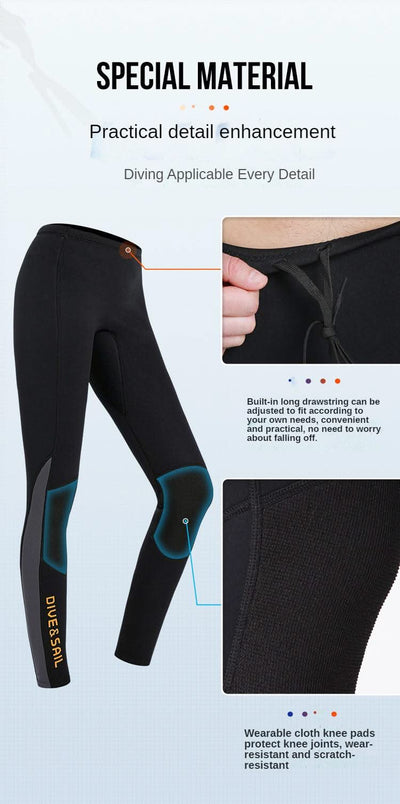 Wetsuit 3MM Neoprene Men Long Sleeve Split Wetsuit Warm Jacket Pants Plus Size Women Swimsuit Scuba Diving Snorkeling Surf Suit