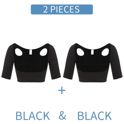 Upper Arm Shaper Women Shoulder Slimmer Compression Shapewear Sleeves Body Shaper Humpback Posture Corrector Back Support Tops