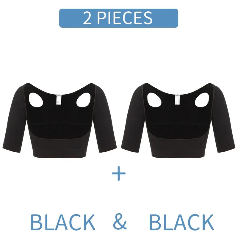 Upper Arm Shaper Women Shoulder Slimmer Compression Shapewear Sleeves Body Shaper Humpback Posture Corrector Back Support Tops