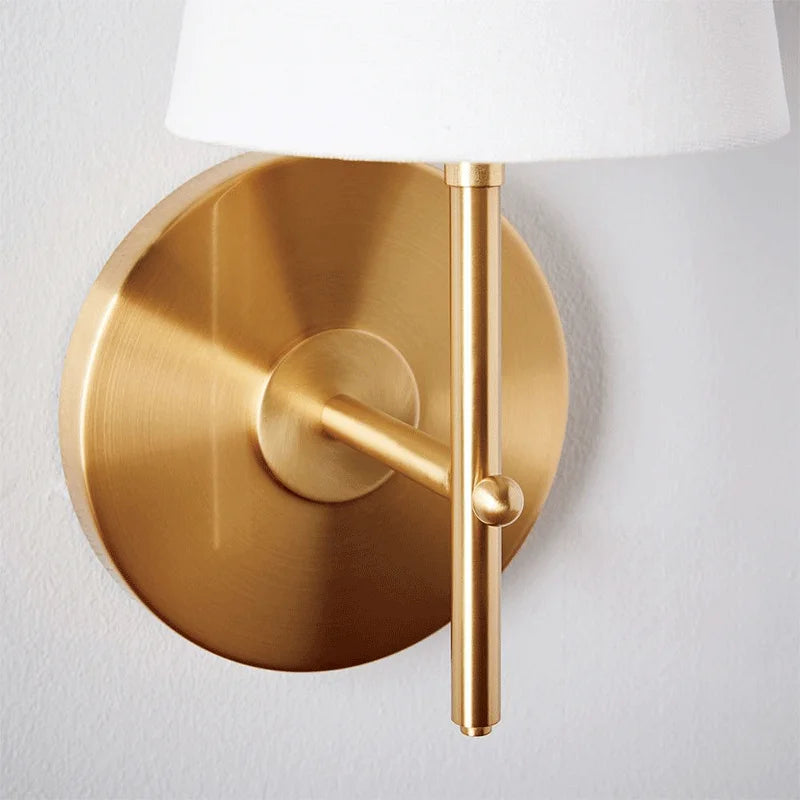 Indoor Lighting Mid-Century Sconce Interior Fixture Fabric Lampshape For Bedroom Living Room Bedside Table Home Decor Wall Lamp