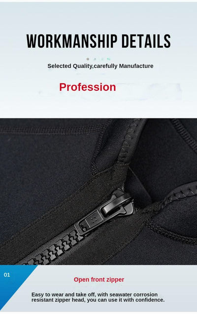 Wetsuit 3MM Neoprene Men Long Sleeve Split Wetsuit Warm Jacket Pants Plus Size Women Swimsuit Scuba Diving Snorkeling Surf Suit