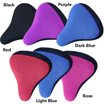 3D Soft Bicycle Saddle Cover Shockproof Anti Slip Breathable Saddles Cycling Silicone Comfortable Seats Bicycle Bike Accessories