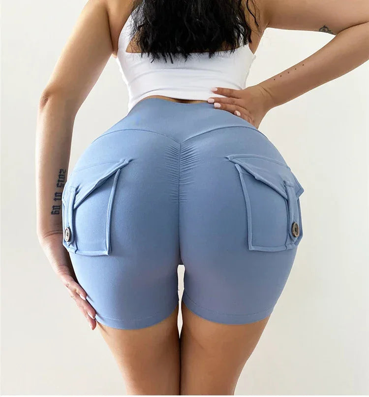Casual Biker Shorts Women High Waist Seamless Workout Leggings Fitness Joggings Gym Tights Scrunch Butt Yoga Shorts Sportswear