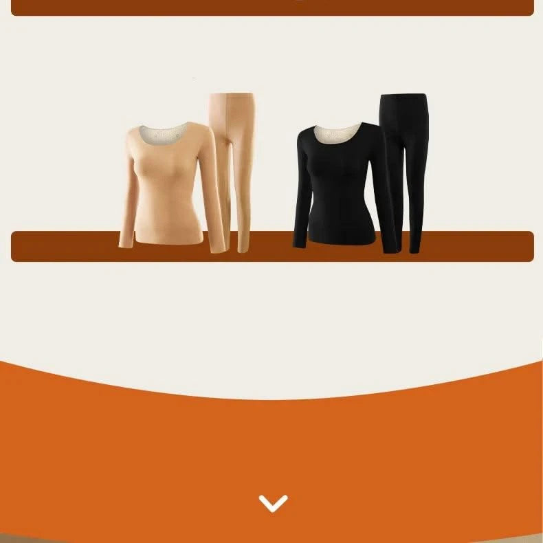 Women's Seamless Thermal Clothing Set 2 Pieces | Thick Double Layer Thermal Under Wear For Winter
