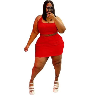 Summer Women Two Piece Outfits Wholesale Dress Plus Size