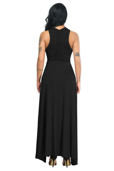 Sexy Black Irregular Split Bandage Long Dress 2021 Fashion Women Summer Dresses Casual Vestidos Party Femme Robe Plus Size New