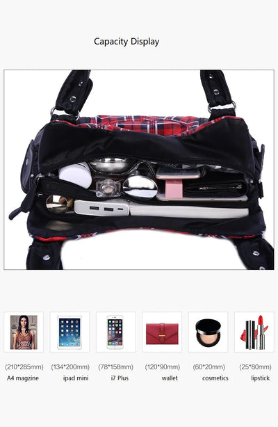 Fashion Women Hand Bag Designers Luxury Handbags Women Plaid Shoulder Bags Female Top-handle Bags Large Purse Hobos