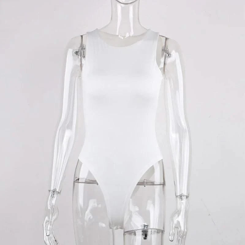 Sexy Tank Tops For Women White O Neck Sleeveless Corset