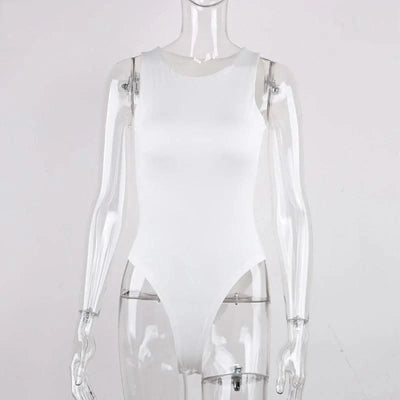 Sexy Tank Tops For Women White O Neck Sleeveless Corset