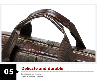 WESTAL Men's Briefcases Men's Bags Genuine Leather Lawyer/Office Bag Laptop Bag Men's Leather Briefcases Bag for Documents