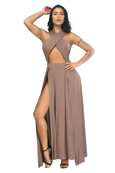 Sexy Black Irregular Split Bandage Long Dress 2021 Fashion Women Summer Dresses Casual Vestidos Party Femme Robe Plus Size New