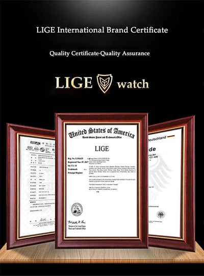 LIGE GPS Sport Track Recording Men Steel Band Smart Watch Body Temperature Activity Sport Fitness SmartWatches  Men Waterproof