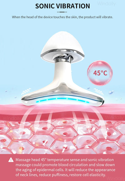 New 3 Colors Neck Face Beauty Device Facial Lifting Machine Skin Tighten Reduce Double Chin Anti Wrinkle Remove Lifting Massager
