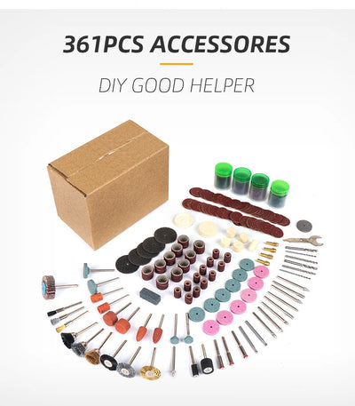 361PCS/lot Power Tools Dremel Rotary Tool Accessory Set Fits for Dremel Drill Grinding Polishing Dremel Accessories
