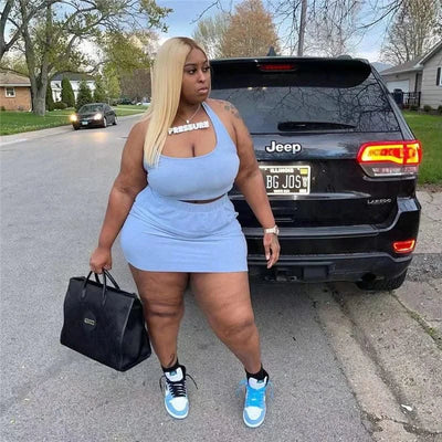 Summer Women Two Piece Outfits Wholesale Dress Plus Size