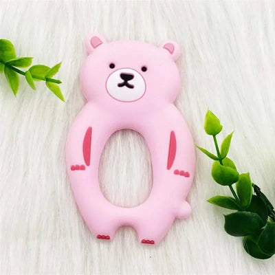 1PCS BPA Free Silicone Teethers Cartoon Animal DIY Pacifier  Baby Toys  Sensory Nursing Gift