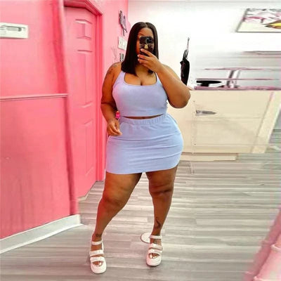 Summer Women Two Piece Outfits Wholesale Dress Plus Size
