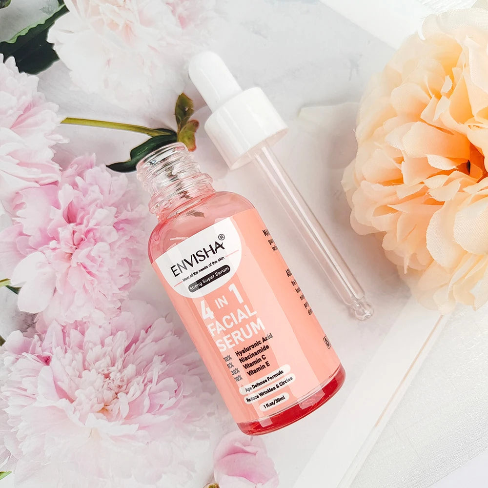 ENVISHA Facial Serum Hyaluronic Acid Niacinamide Vitamin Face Skin Care Anti-Aging Wrinkle Whitening Moisturizing Shrink Pores