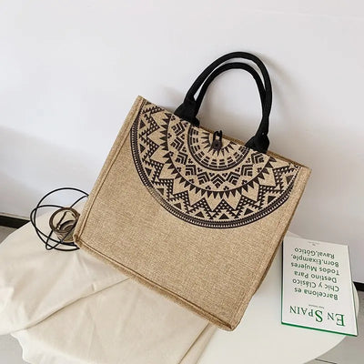 Canvas Handbags For Women Fashion Tote Beach Bags Reusable Shopping Bags Casual Large Capacity Designer Shoulder Pouch Bags