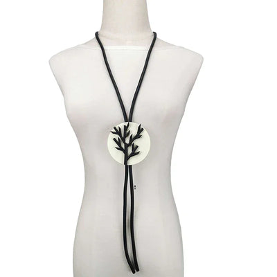 UKEBAY New Pendant Necklace Women Handmade Jewelry Rubber Necklaces Long Clothes Chain Statement Accessories Luxury Necklaces