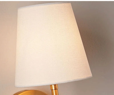 Indoor Lighting Mid-Century Sconce Interior Fixture Fabric Lampshape For Bedroom Living Room Bedside Table Home Decor Wall Lamp