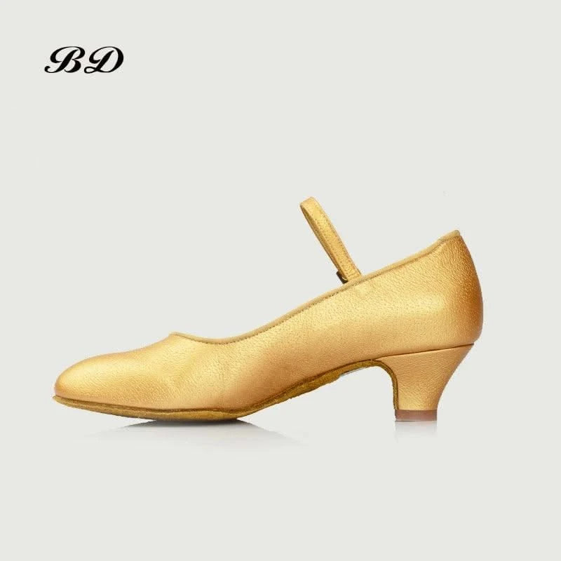 TOP BD Modern Dance Shoes Authentic Girl Child Professional Ballroom Dance Waltz Practice shoes Dancing Shoes Children BD501