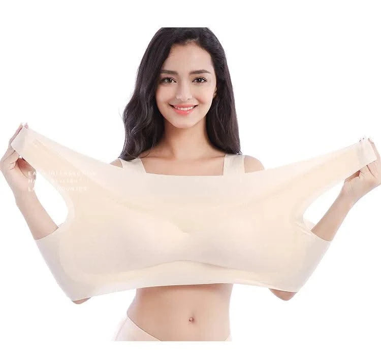 Plus Size Women Bras Bralette Comfortable Invisible Bras Push Up Breathable Brassiere Non Wired