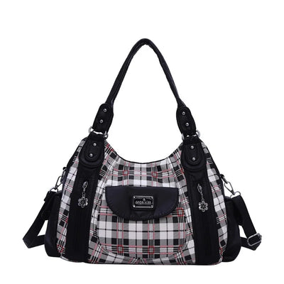 Fashion Women Hand Bag Designers Luxury Handbags Women Plaid Shoulder Bags Female Top-handle Bags Large Purse Hobos
