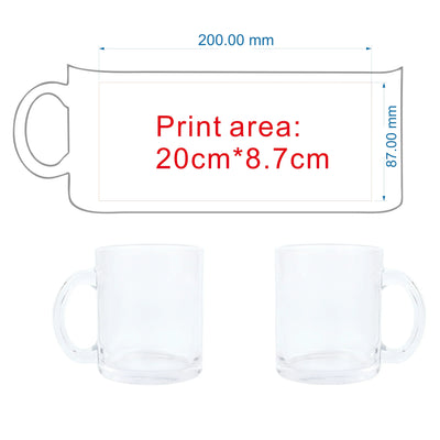 DIY Customized 320ML 11oz Glass Mug Personalized Mugs Coffee Milk Cup Creative Present Cute Gift Print Picture Photo LOGO Text