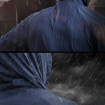 Summer Lightweight Tactical Jacket Men's Windbreaker Thin Skin Hooded Raincoat Quick Dry Breathable Waterproof Jacket