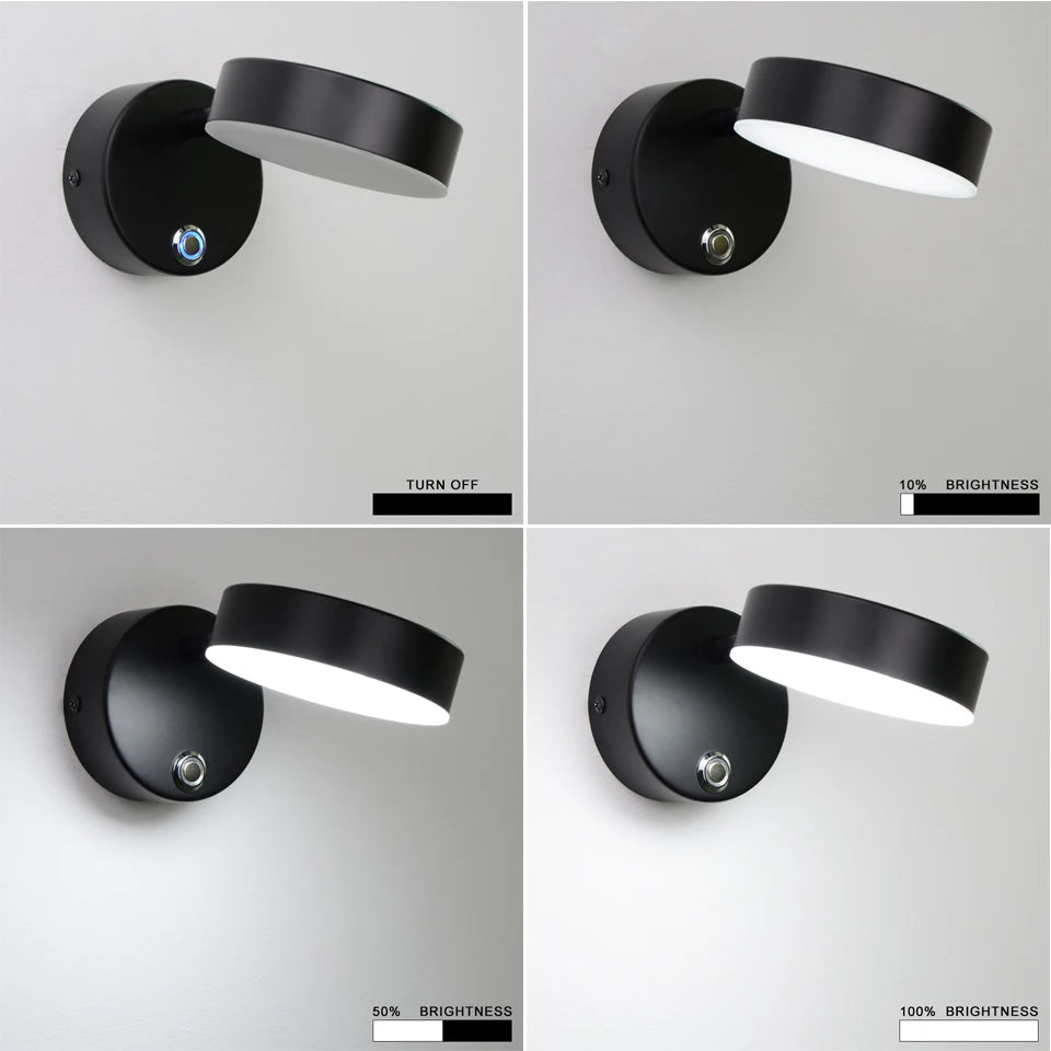 Indoor Lighting For Home Touch Dimming Wall Lamp Modern Minimalist With Switch LED Wall Lights Aisle Beside Room Sconce Fixture