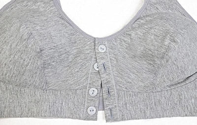 Front Closure Cotton Bras Women Removable Padded Bra Soft Camisole Middle Age Women Everyday Underwear Big Bust 50/115 B C Cup