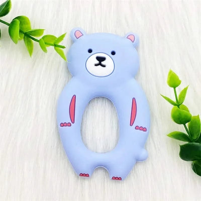 1PCS BPA Free Silicone Teethers Cartoon Animal DIY Pacifier  Baby Toys  Sensory Nursing Gift