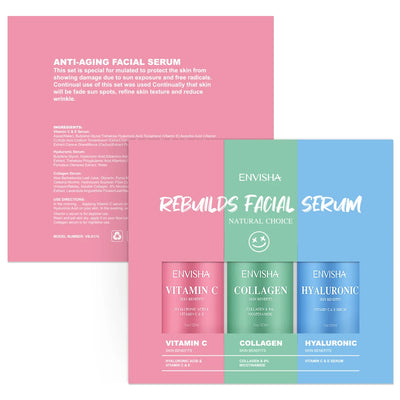 Skin Care Set Facial Serum Collagen Hyaluronic Acid Vitamin Anti-aging Wrinkle Whitening Moisturizing Remove Acne Face Essence