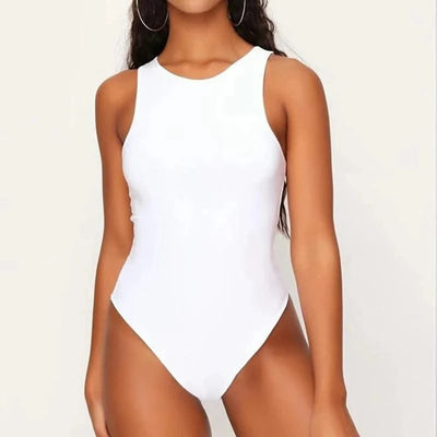 Sexy Tank Tops For Women White O Neck Sleeveless Corset
