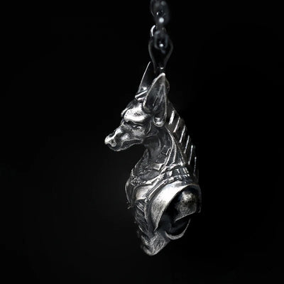 2021 Fashion Retro Domineering 316L Stainless Steel Egyptian Grim Reaper Pendant Men's and Women's Necklace