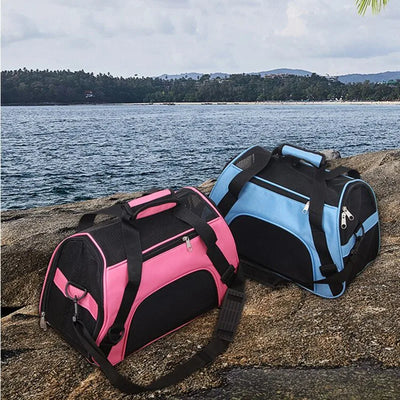Soft-sided Carriers Portable Pet Bag Pink Dog Carrier Bags Blue Cat Carrier Outgoing Travel Breathable Pets Handbag