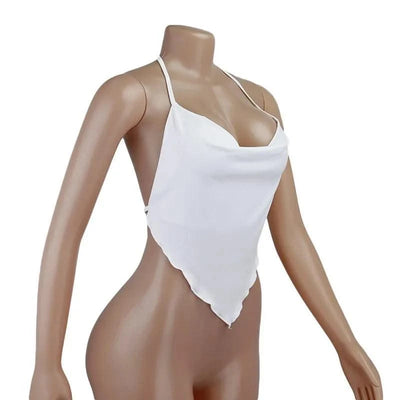 Pink Sleeveless Sexy Crop Tops Women Backless Lacing Camis Wireless Bralette